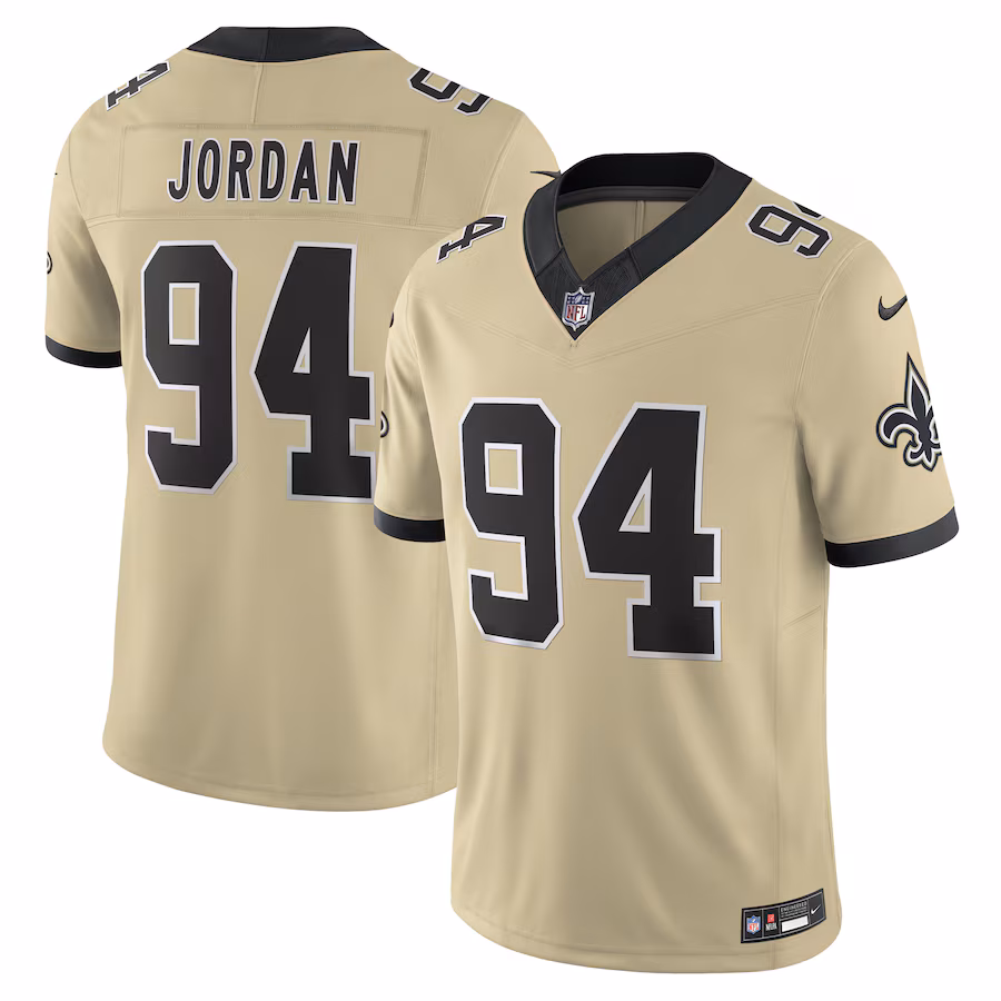 Men's New Orleans Saints Cameron Jordan Nike Gold Alternate Gameday Golds Alternate Vapor F.U.S.E. Limited Jersey - Jersey