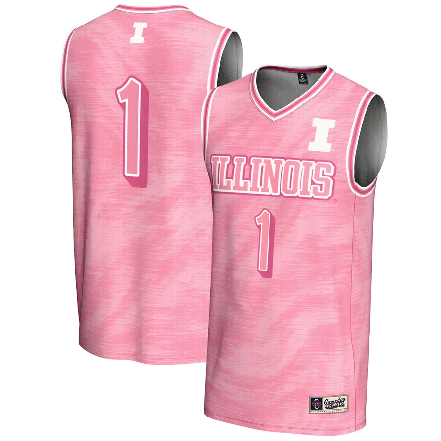 Unisex GameDay Greats #1 Pink Illinois Fighting Illini Lightweight Basketball Jersey - Jersey