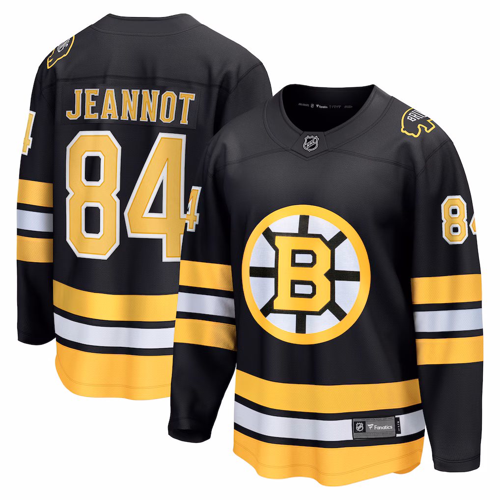 Men's Boston Bruins Tanner Jeannot Fanatics Black Home Breakaway Player Jersey - Jersey