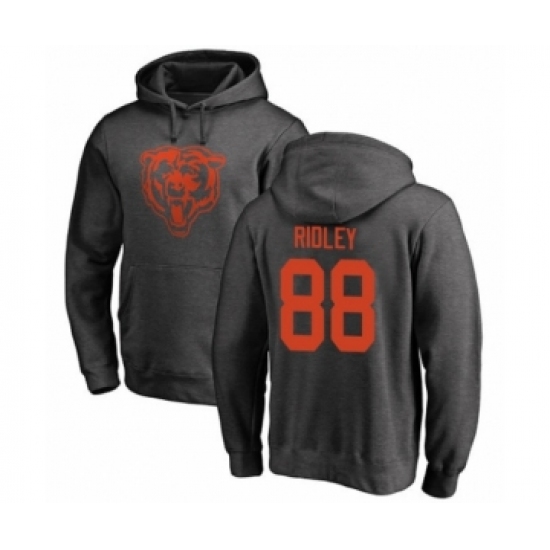 Football Chicago Bears #88 Riley Ridley Ash One Color Pullover Hoodie - Jersey