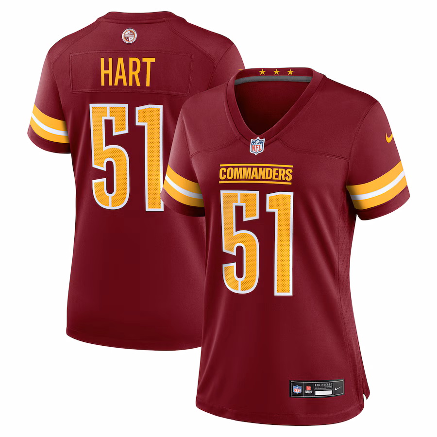 Women's Washington Commanders Bobby Hart Nike Burgundy Team Game Jersey - Jersey