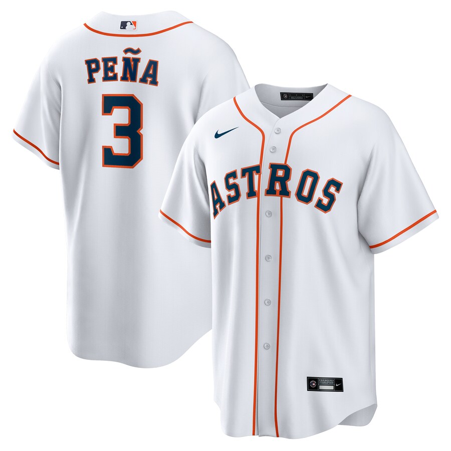 Men's Houston Astros Jeremy Peña Nike White Home Replica Jersey - Jersey