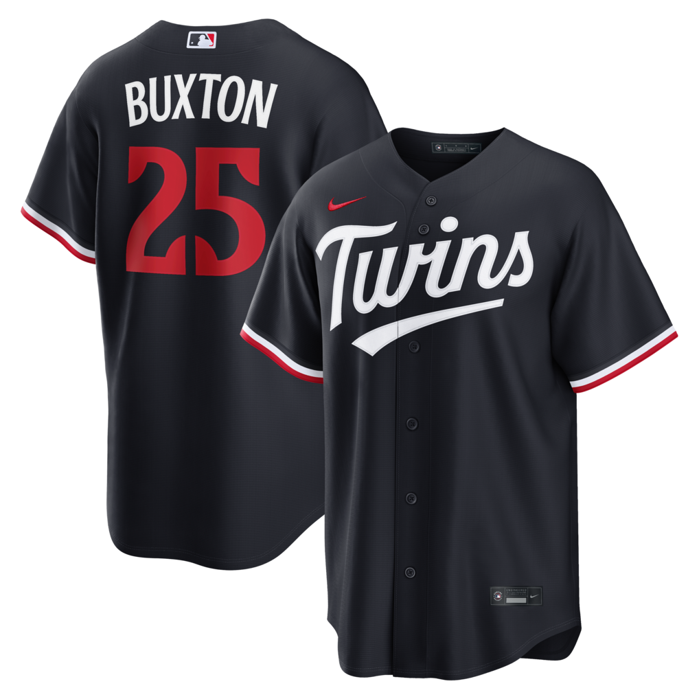 Men's Minnesota Twins Byron Buxton Nike Navy Alternate Replica Jersey - Jersey