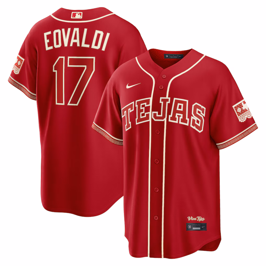 Men's Texas Rangers Nathan Eovaldi Nike Red 2026 City Connect Stadium Jersey - Jersey