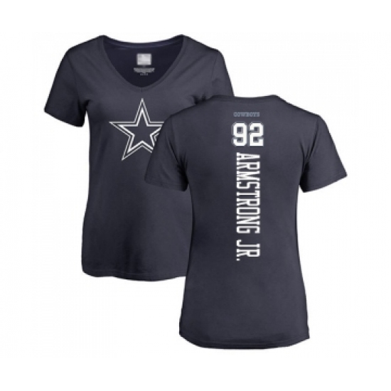 Football Women's Dallas Cowboys #92 Dorance Armstrong Jr. Navy Blue Backer T-Shirt - Jersey