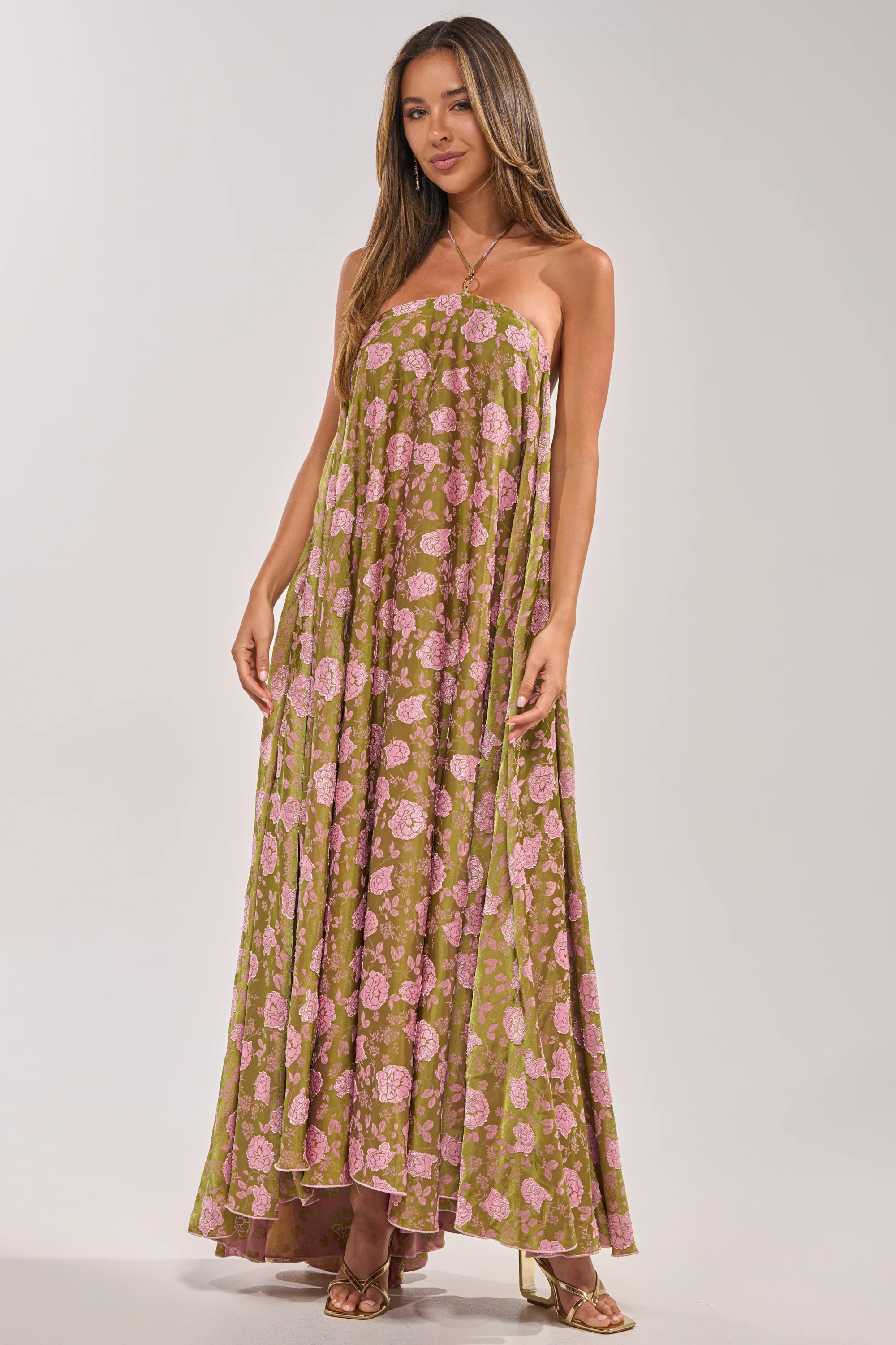MIDNIGHT GARDEN FLORAL MAXI DRESS - Akira Wear