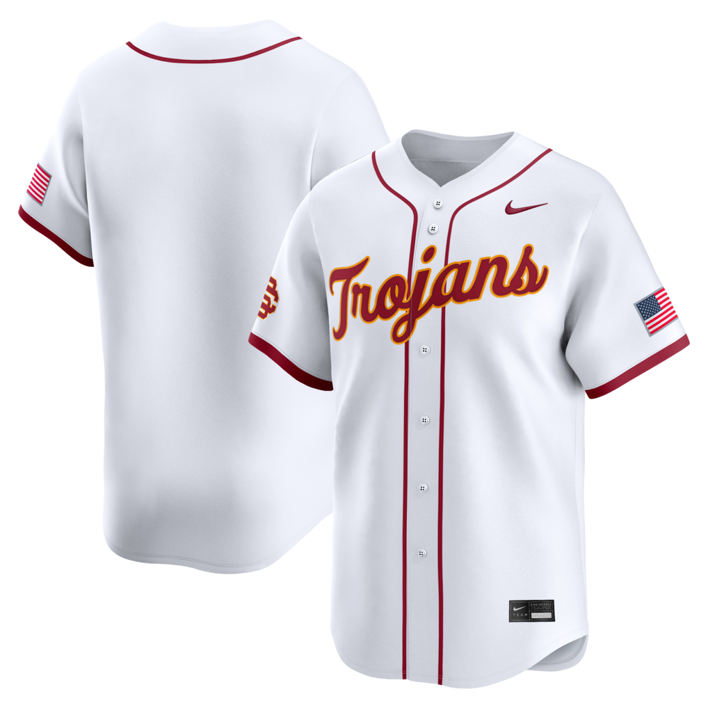 Men's Nike White USC Trojans Home Baseball Limited Jersey - Jersey