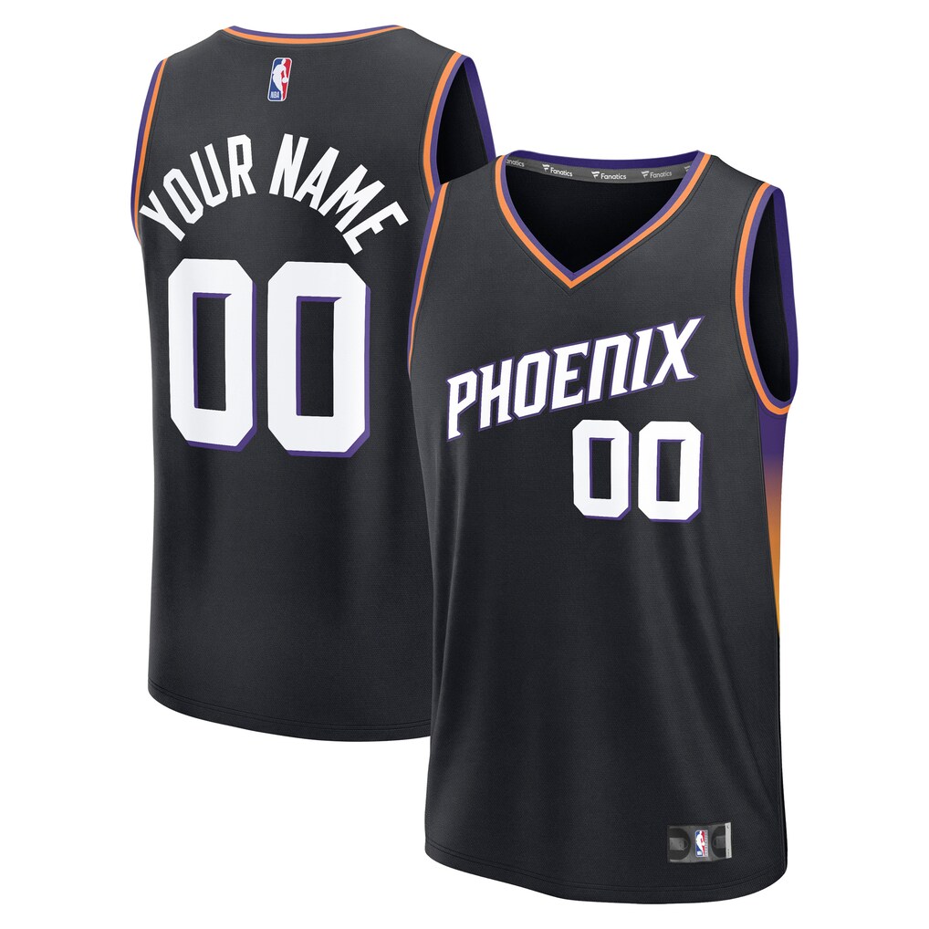 Youth Phoenix Suns Fanatics Black Fast Break Custom Jersey - Statement Edition - Jersey