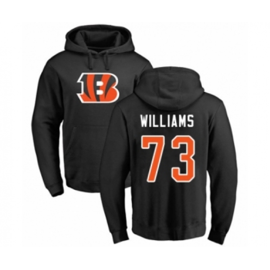 Football Cincinnati Bengals #73 Jonah Williams Black Name & Number Logo Pullover Hoodie - Jersey