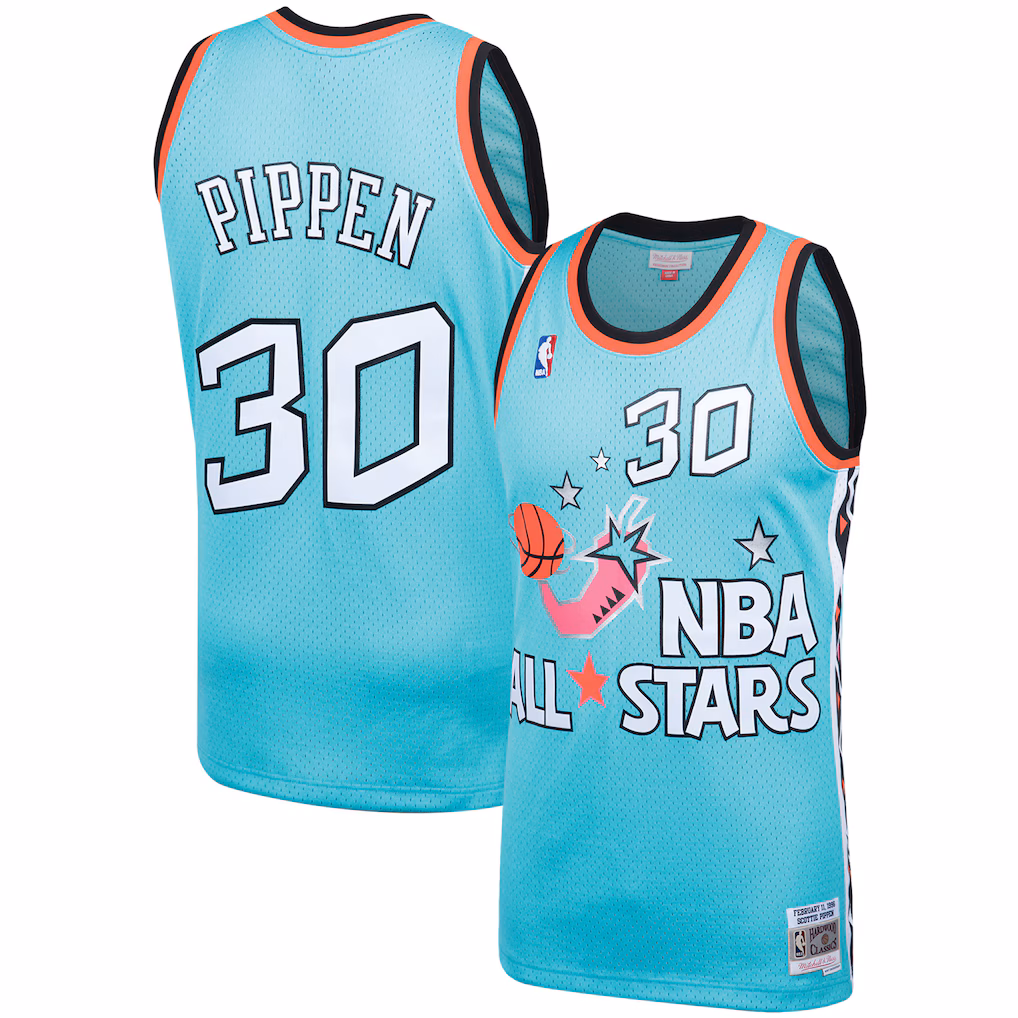 Men's Eastern Conference Scottie Pippen Mitchell & Ness Teal Hardwood Classics 1996 NBA All-Star Game Swingman Jersey - Jersey