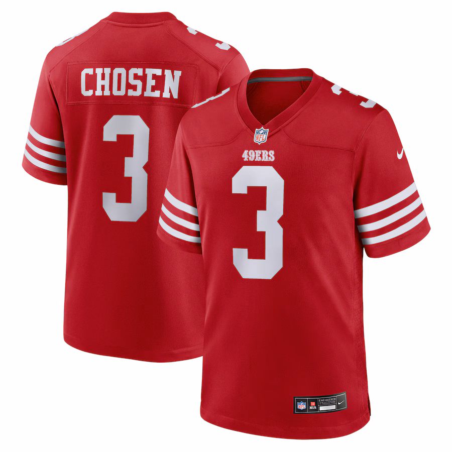 Men's San Francisco 49ers Robbie Chosen Nike Scarlet Team Game Jersey - Jersey
