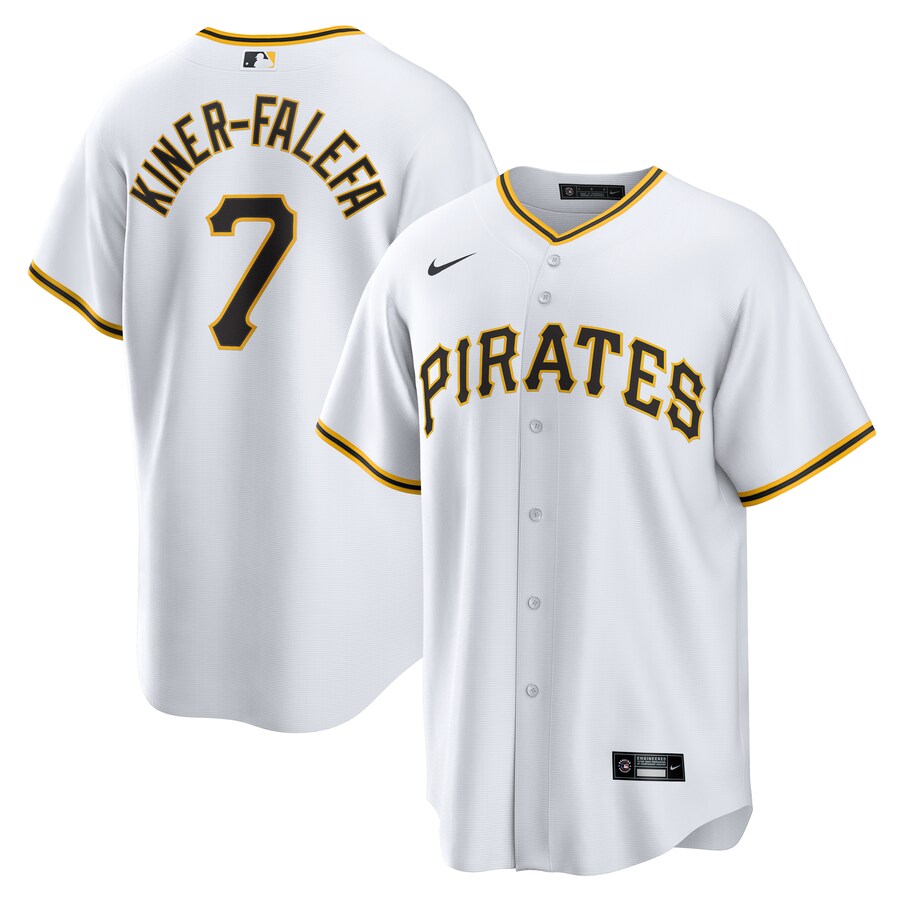 Men's Pittsburgh Pirates Isiah Kiner-Falefa Nike White Home Replica Jersey - Jersey