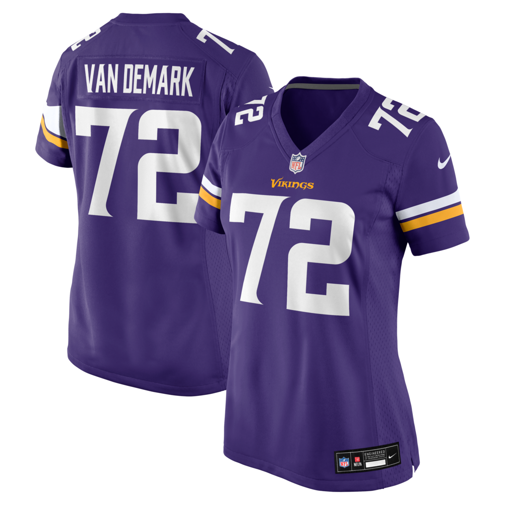 Women's Minnesota Vikings Ryan Van Demark Nike Purple Team Game Jersey - Jersey