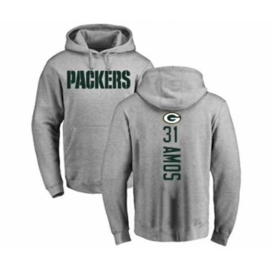 Football Green Bay Packers #31 Adrian Amos Ash Backer Hoodie - Jersey