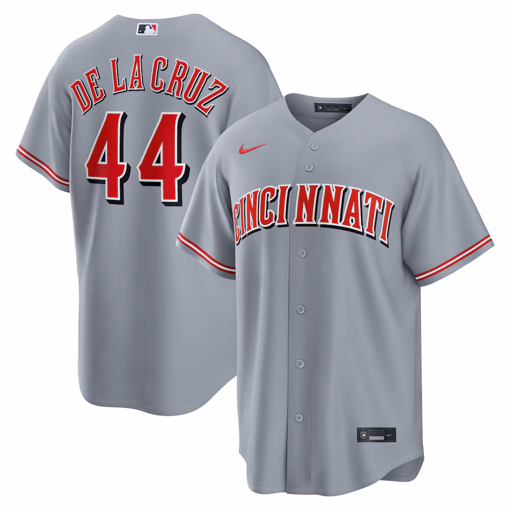Men's Cincinnati Reds Elly De La Cruz Nike Gray Road Replica Jersey - Jersey