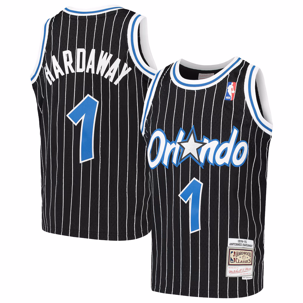 Youth Orlando Magic Penny Hardaway Mitchell & Ness Black Hardwood Classics Swingman Throwback Jersey - Jersey