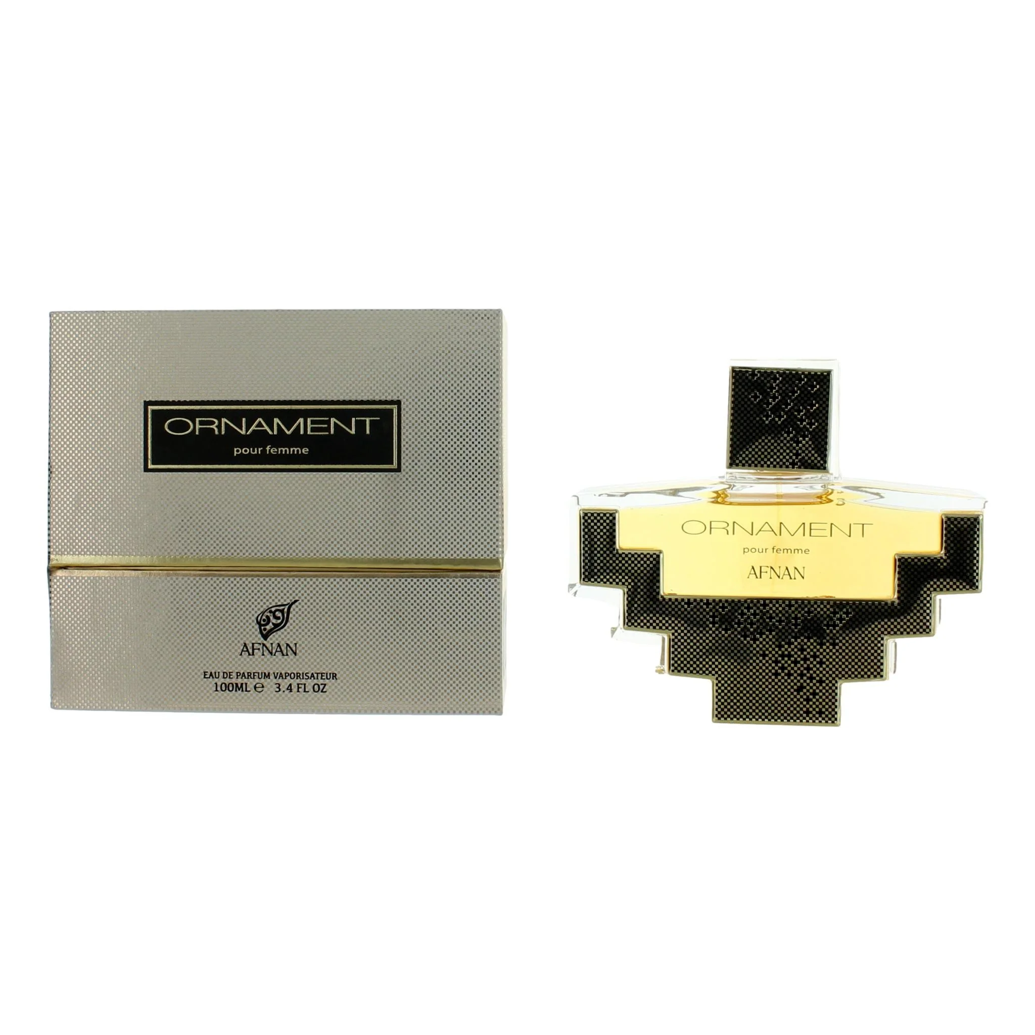 2pcs Ornament Pour Femme by Afnan, 3.4 oz Eau De Parfum Spray for Women