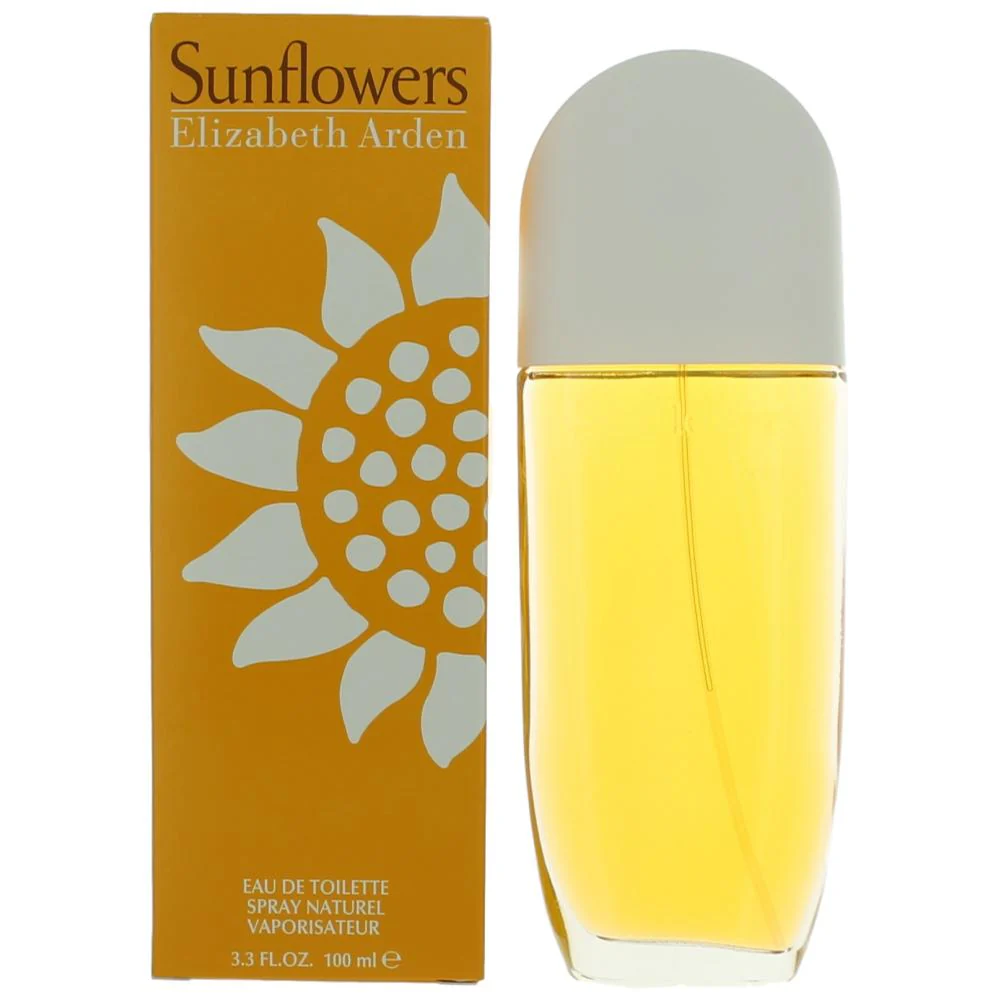 2pcs Sunflowers by Elizabeth Arden, 3.3 oz Eau De Toilette Spray for Women