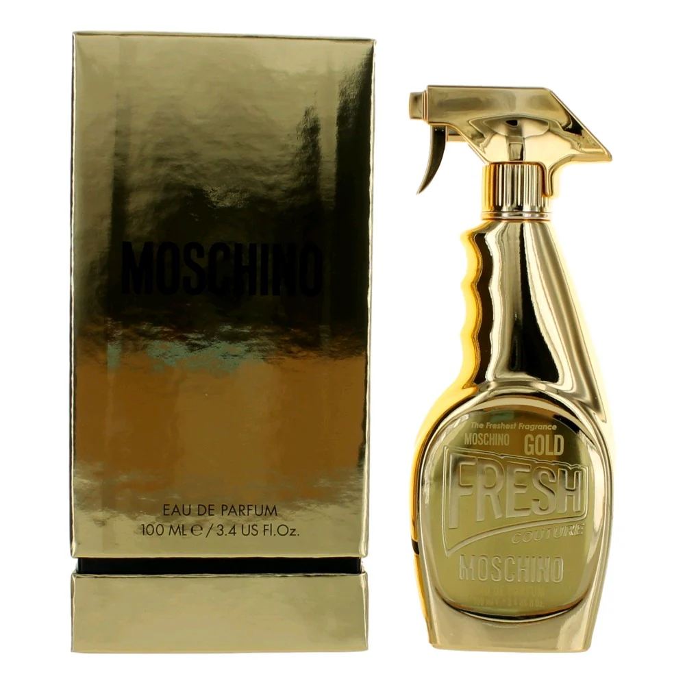 2pcs Moschino Gold Fresh Couture by Moschino, 3.4 oz Eau De Parfum Spray for Women
