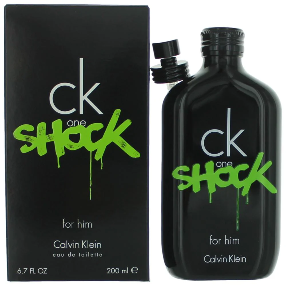2pcs CK One Shock by Calvin Klein, 6.7 oz Eau De Toilette Spray for Men