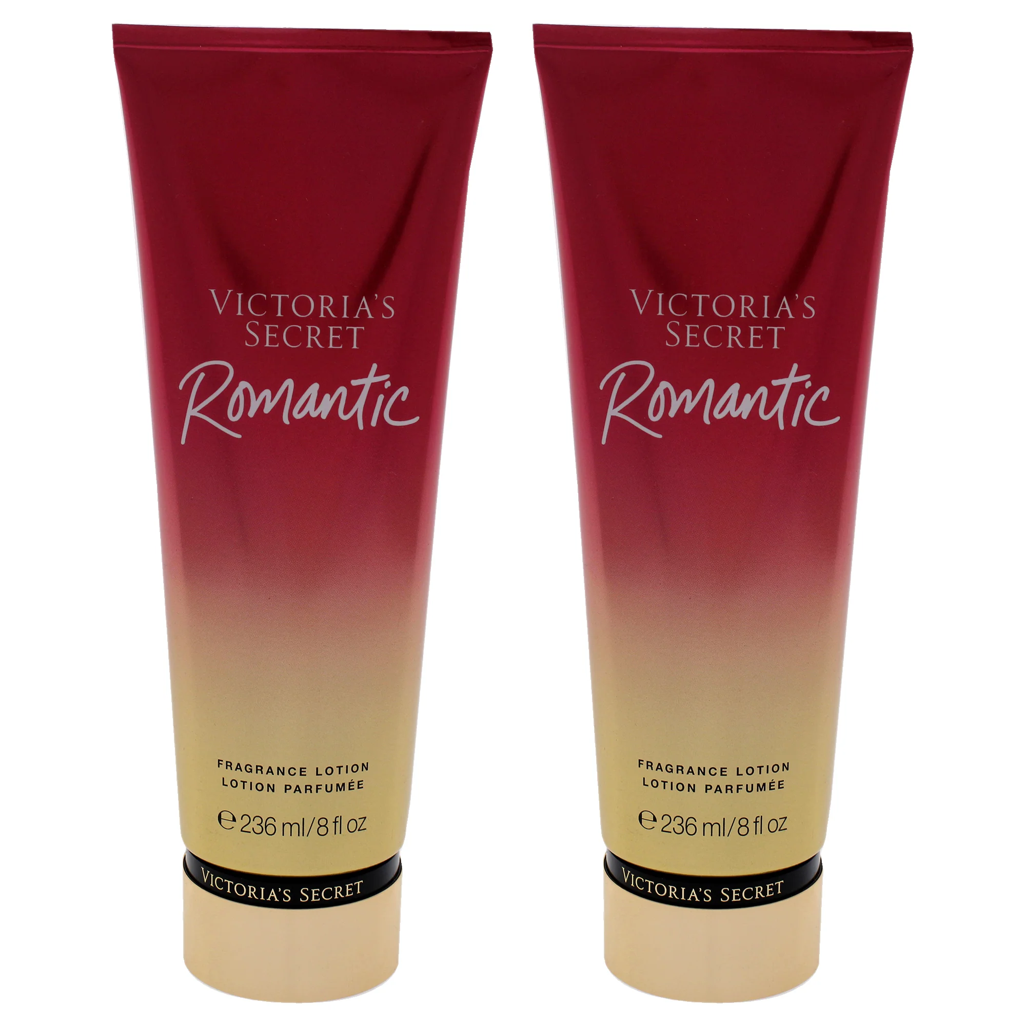 Romantic Fragrance Lotion by Victorias Secret for Women - 8 oz Body Lotion - Pack of 2