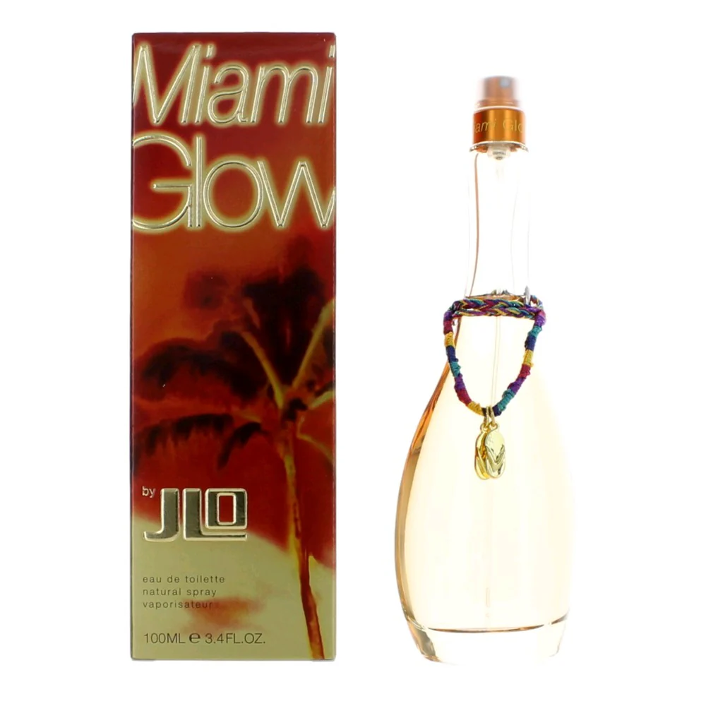 2pcs Miami Glow by J.Lo, 3.4 oz Eau De Toilette Spray for Women (Jennifer Lopez)