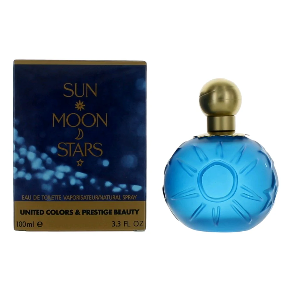 2pcs Sun Moon Stars by United Colors, 3.3 oz Eau De Toilette Spray for Women