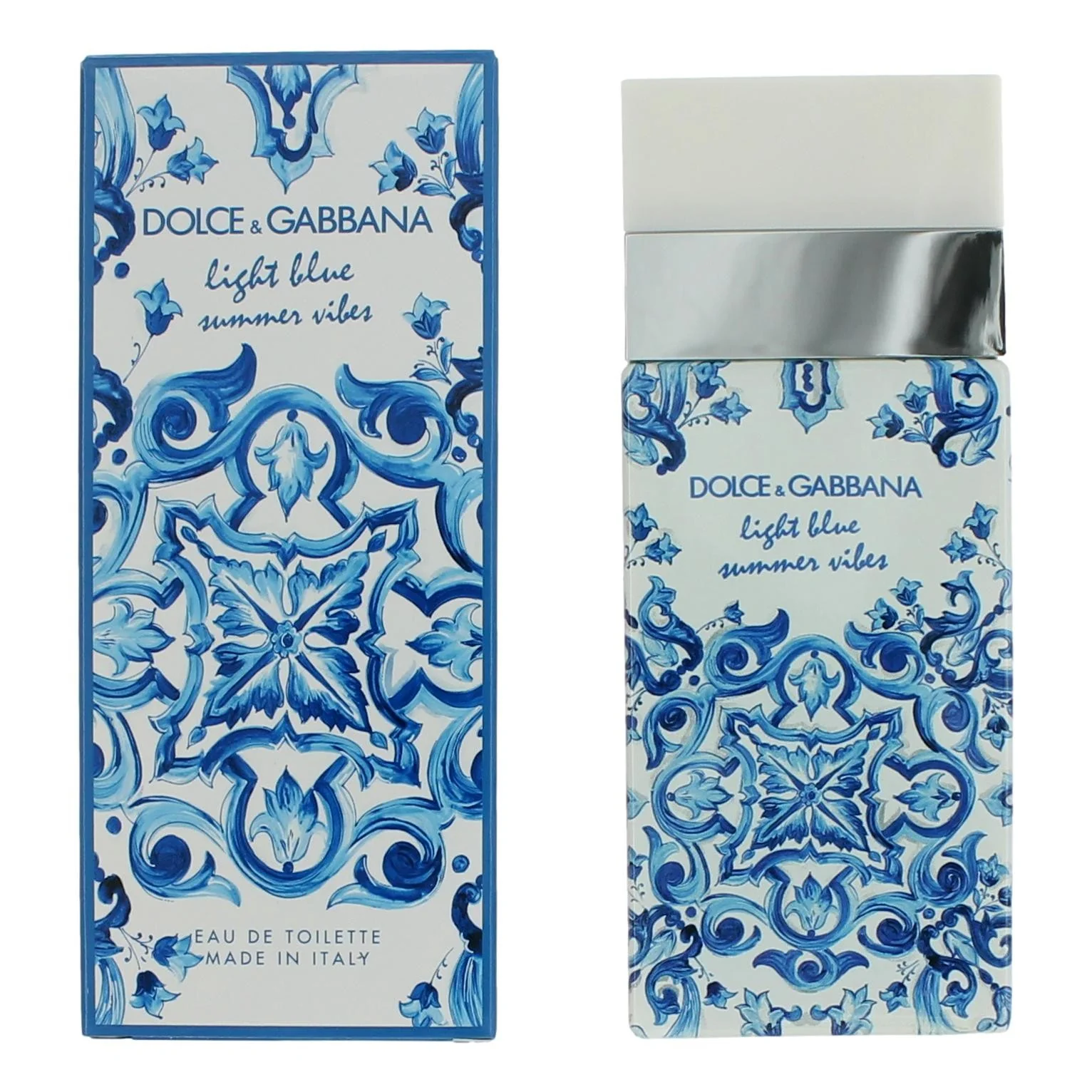 2pcs Light Blue Summer Vibes by Dolce & Gabbana, 3.3 oz Eau De Toilette Spray for Women