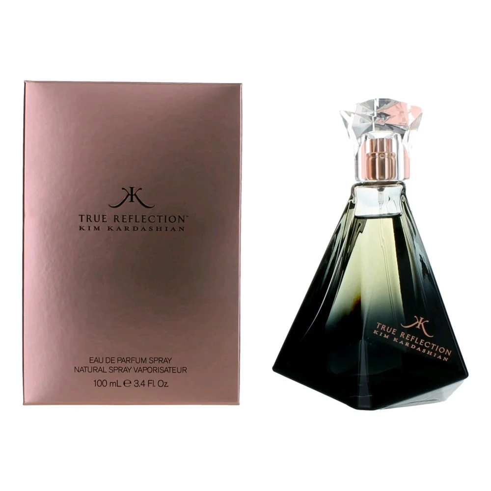 2pcs True Reflection by Kim Kardashian, 3.4 oz Eau De Parfum Spray for Women