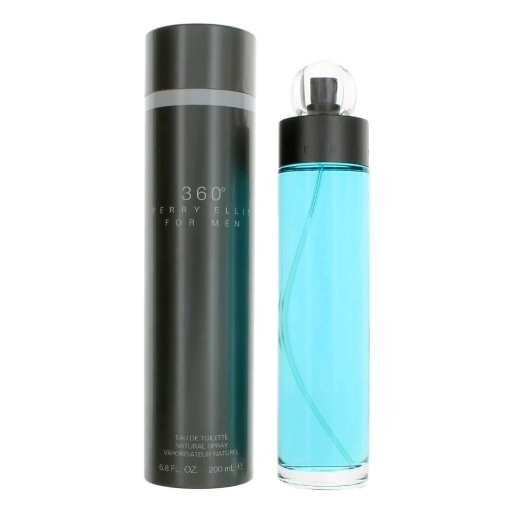2pcs Perry Ellis 360 by Perry Ellis, 6.8 oz Eau De Toilette Spray for Men