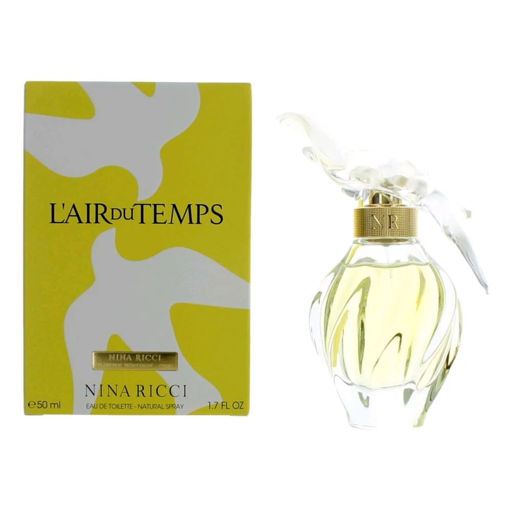 2pcs L'air du Temps by Nina Ricci, 1.7 oz Eau De Toilette Spray for Women