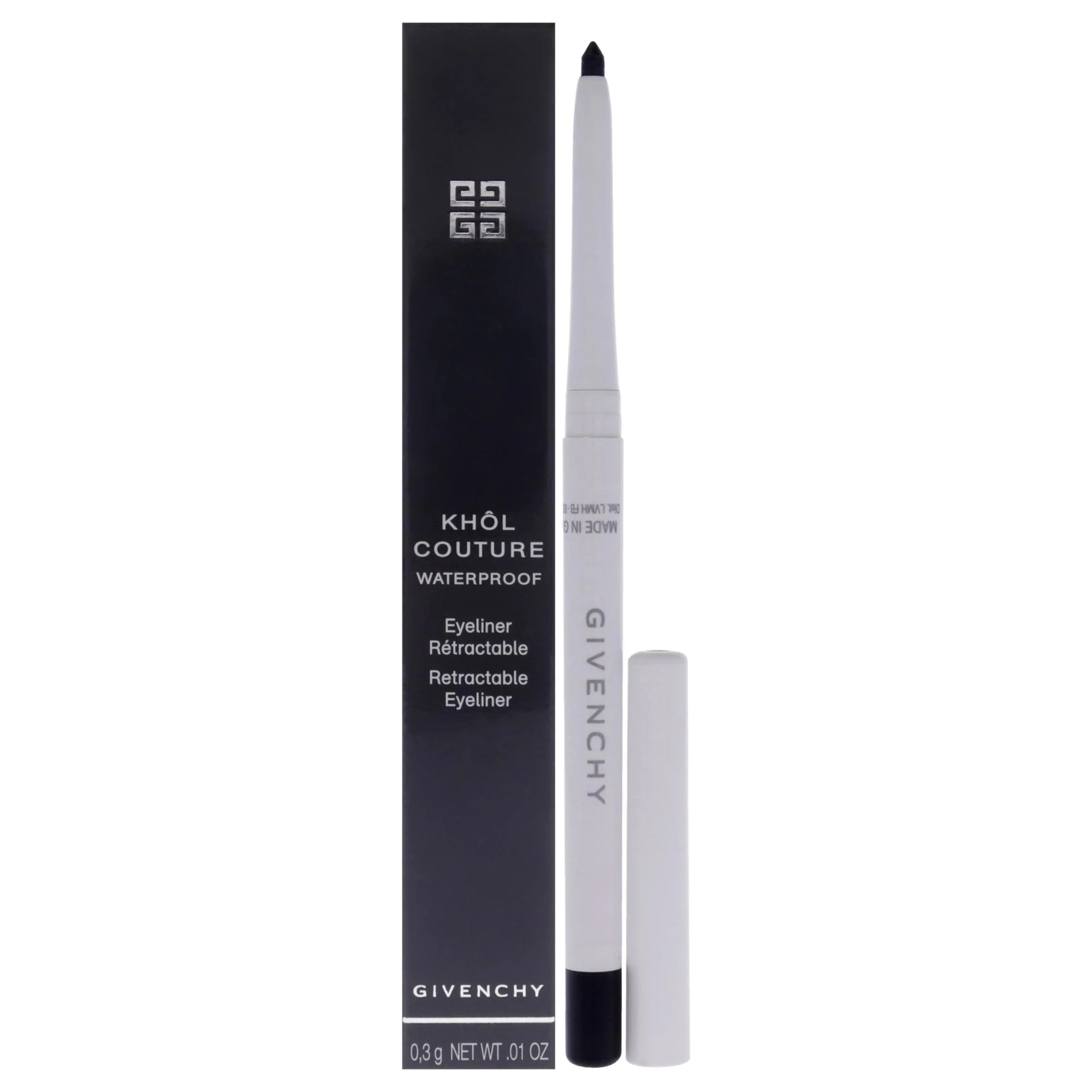 Khol Couture Waterproof Retractable Eyeliner - 01 Black by Givenchy for Women - 0.01 oz Eye Pencil