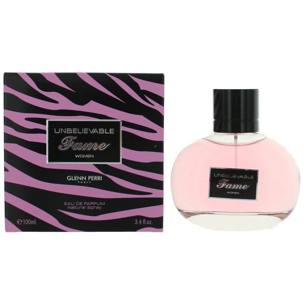 2pcs Unbelievable Fame by Glenn Perri, 3.4 oz Eau De Parfum Spray for Women