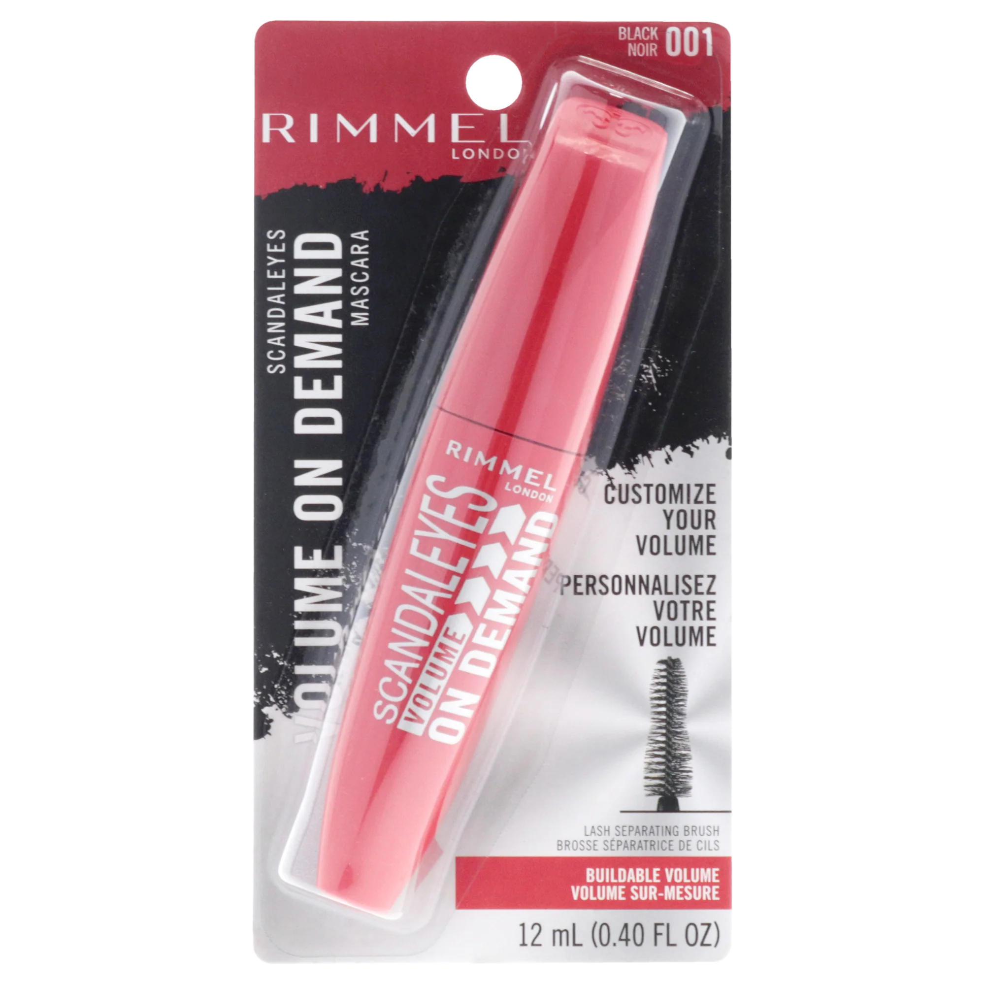 Scandaleyes Volume On Demand Mascara - 001 Black by Rimmel London for Women - 0.40 oz Mascara