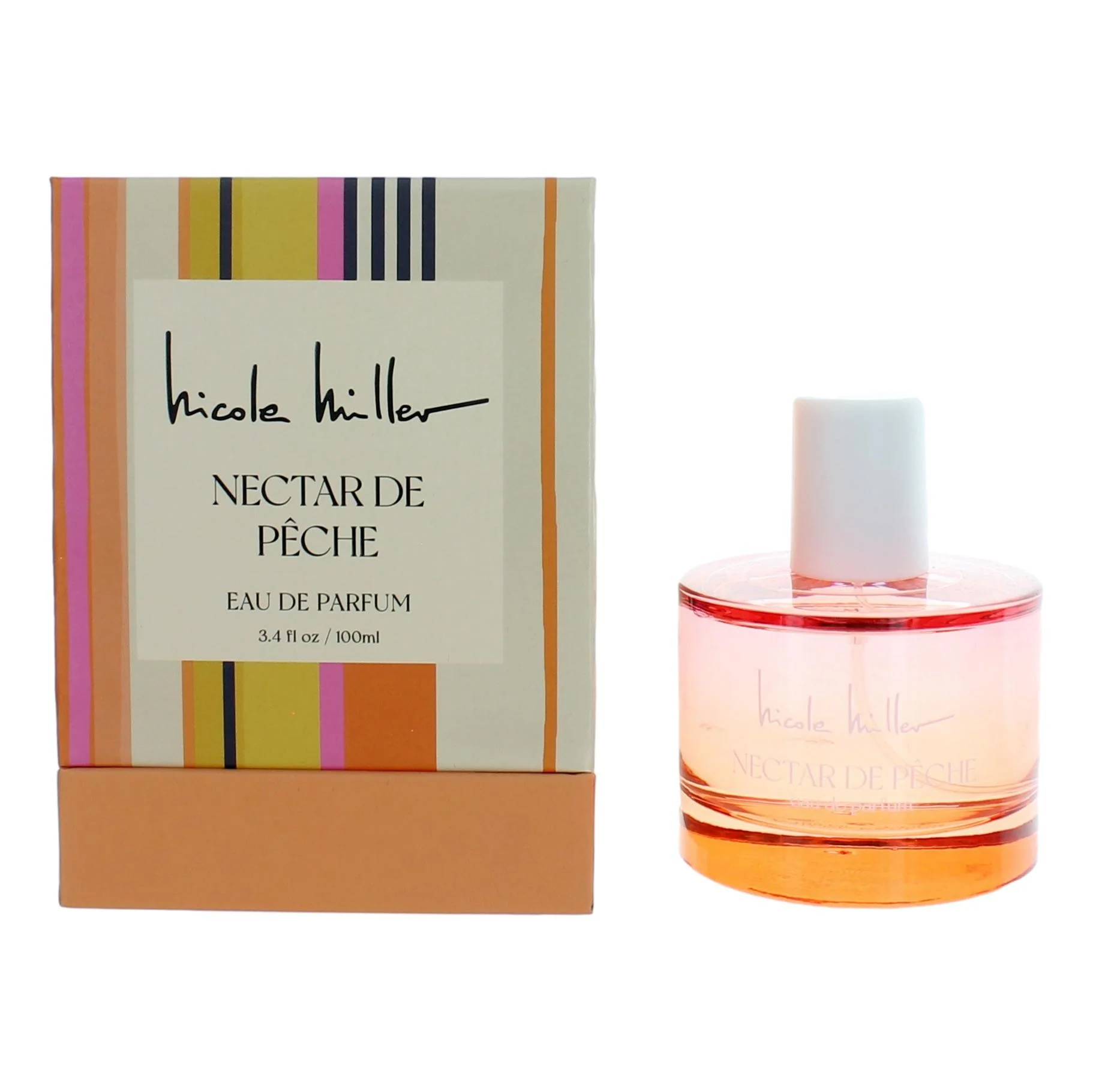 2pcs Nectar De Peche by Nicole Miller, 3.4 oz Eau De Parfum Spray for Women