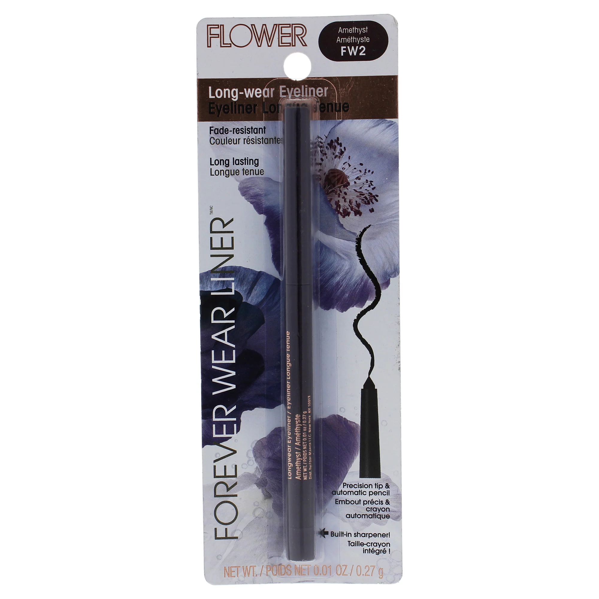Forever Wear Liner Long-Wear Eyeliner - FW2 Amethyst by Flower Beauty for Women - 0.01 oz Eyeliner