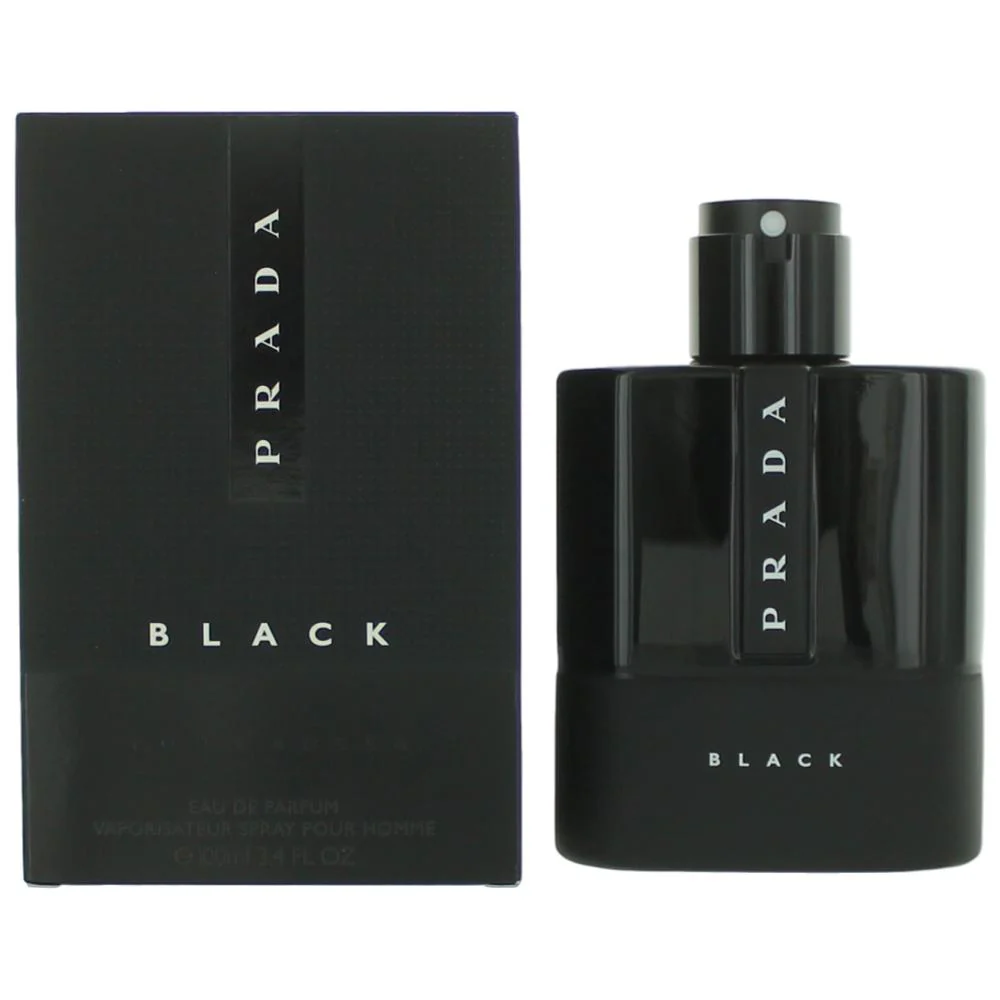 2pcs Prada Luna Rossa Black by Prada, 3.4 oz Eau De Parfum Spray for Men