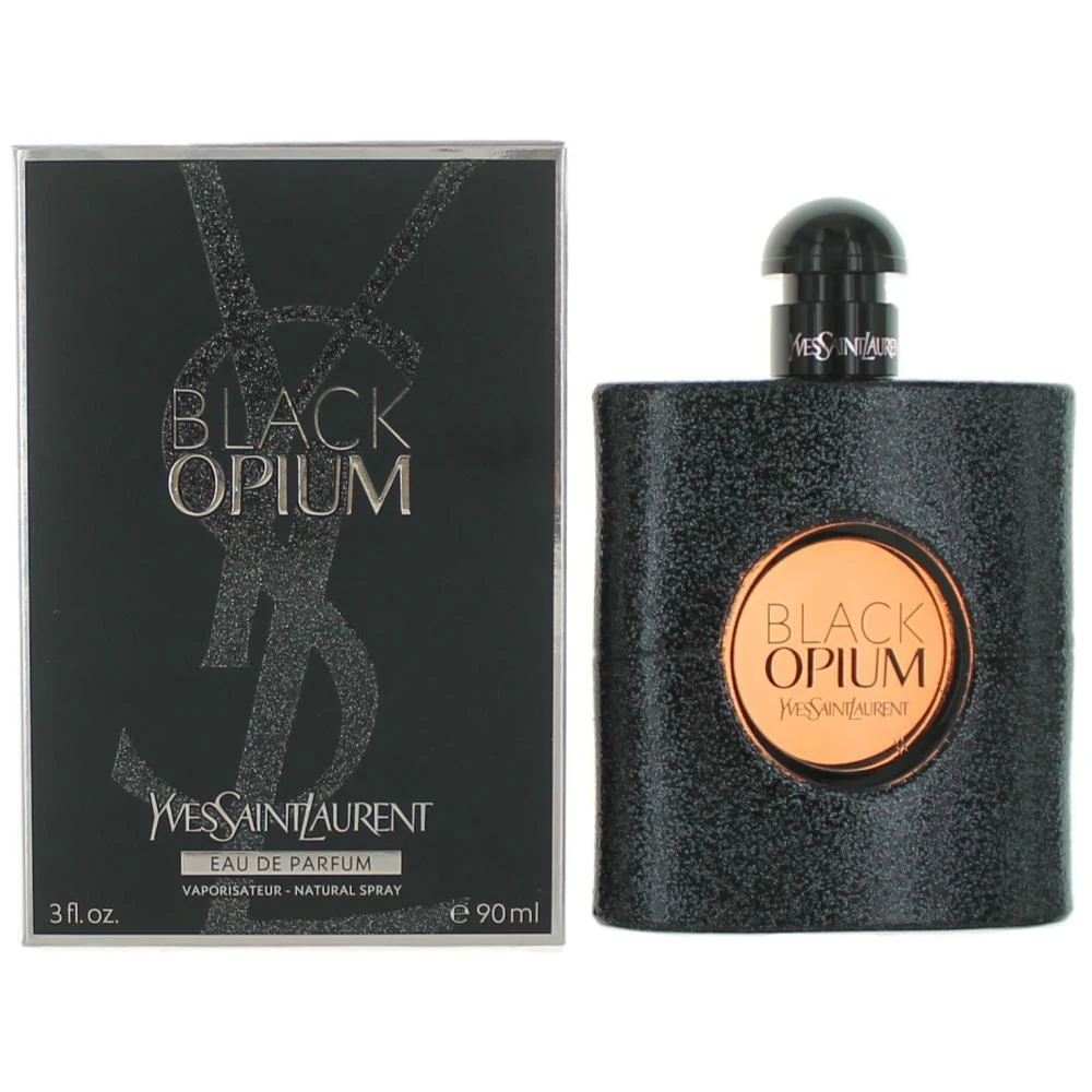 2pcs Black Opium by Yves Saint Laurent, 3 oz Eau De Parfum Spray for Women