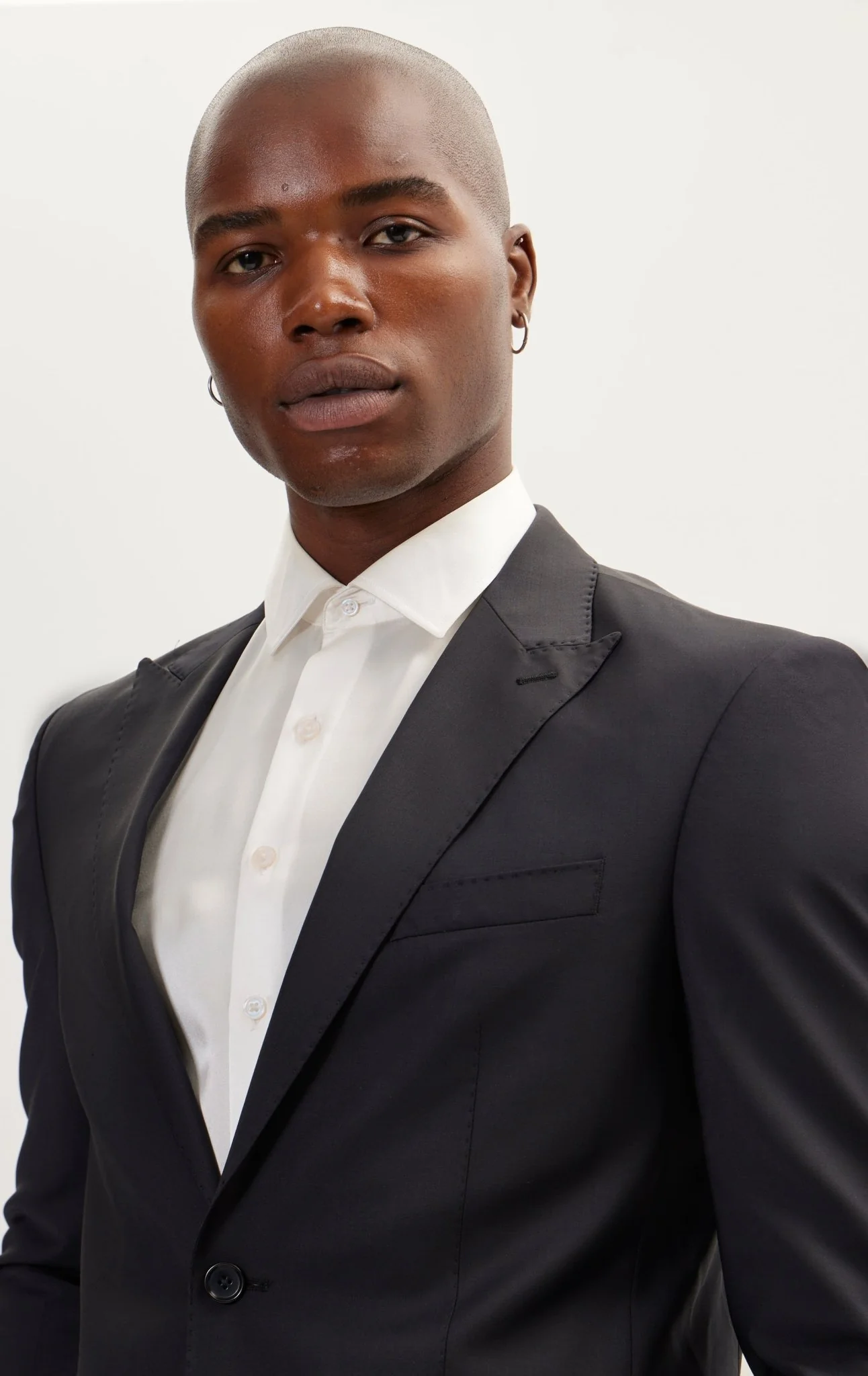 Super 120S Merino Wool Single Breasted Suit - Cobalt Black