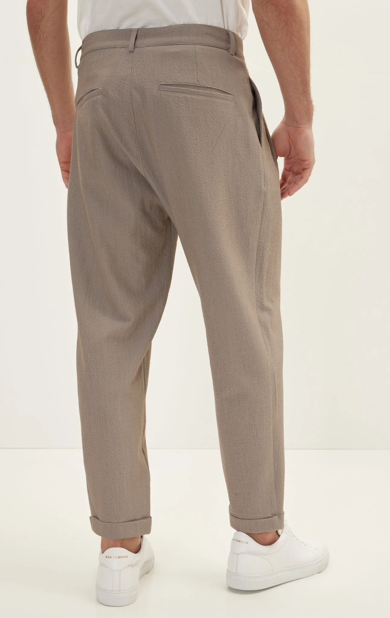 Waffle Stretch Beach Day Pants - Brown