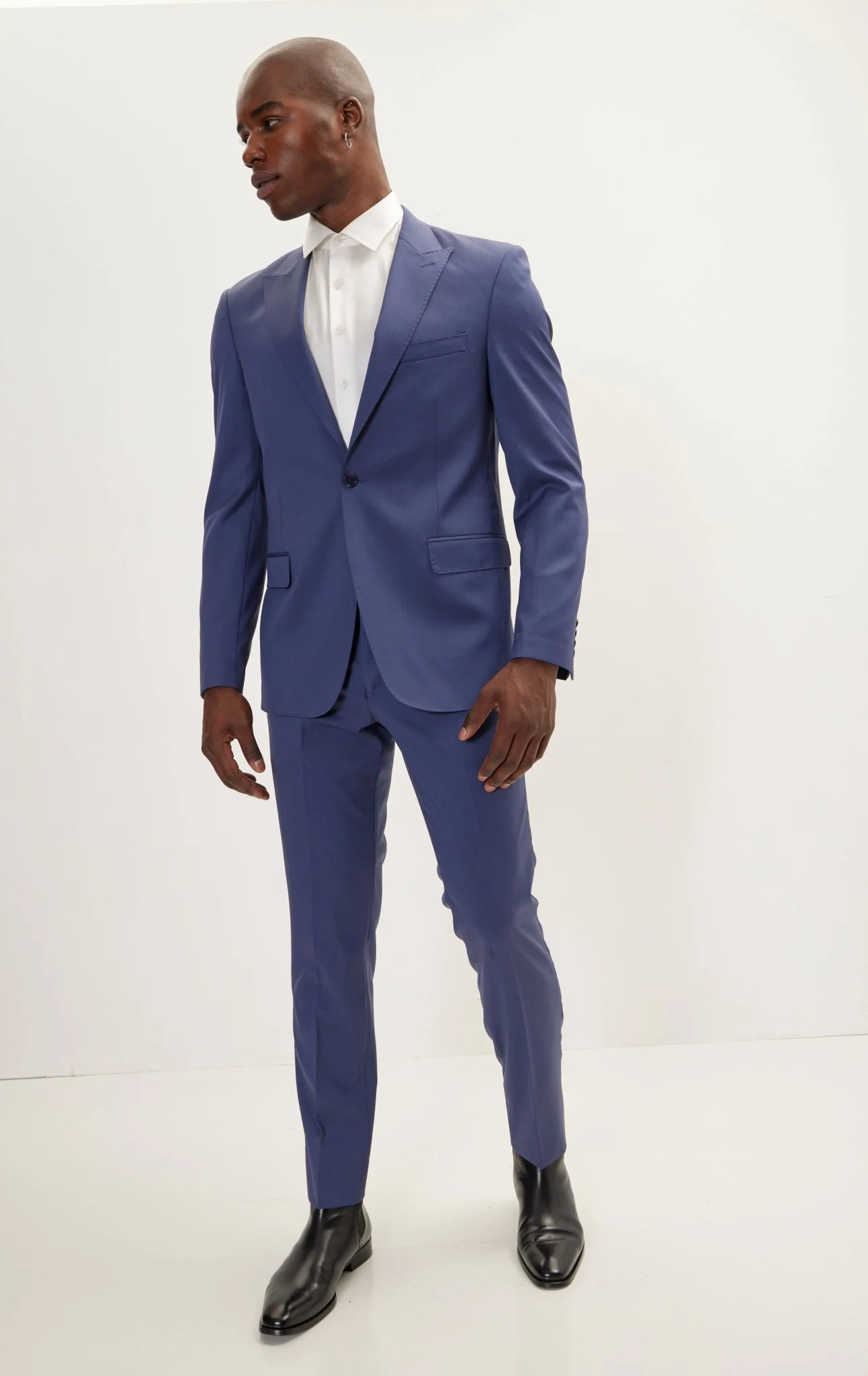 Vitale Super 110S Merino Wool Single Breasted Suit - Indigo
