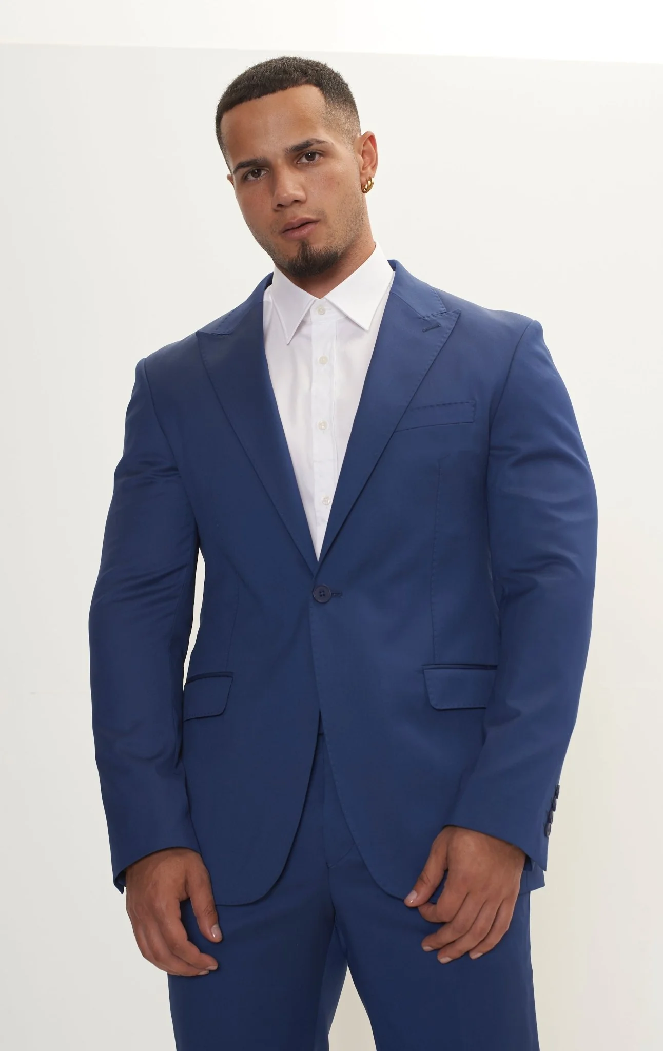 Vitale Super 110S Merino Wool Single Breasted Suit - Admiral Blue