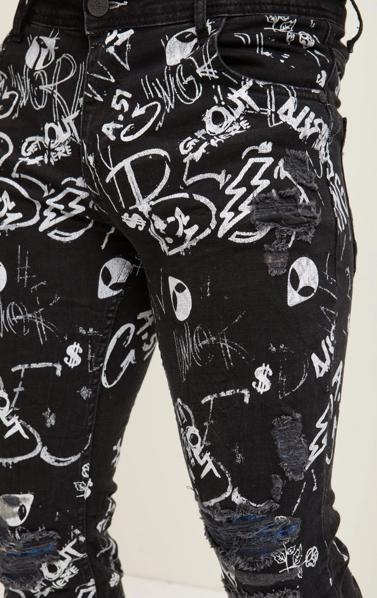Ja Scribble Denim - Black