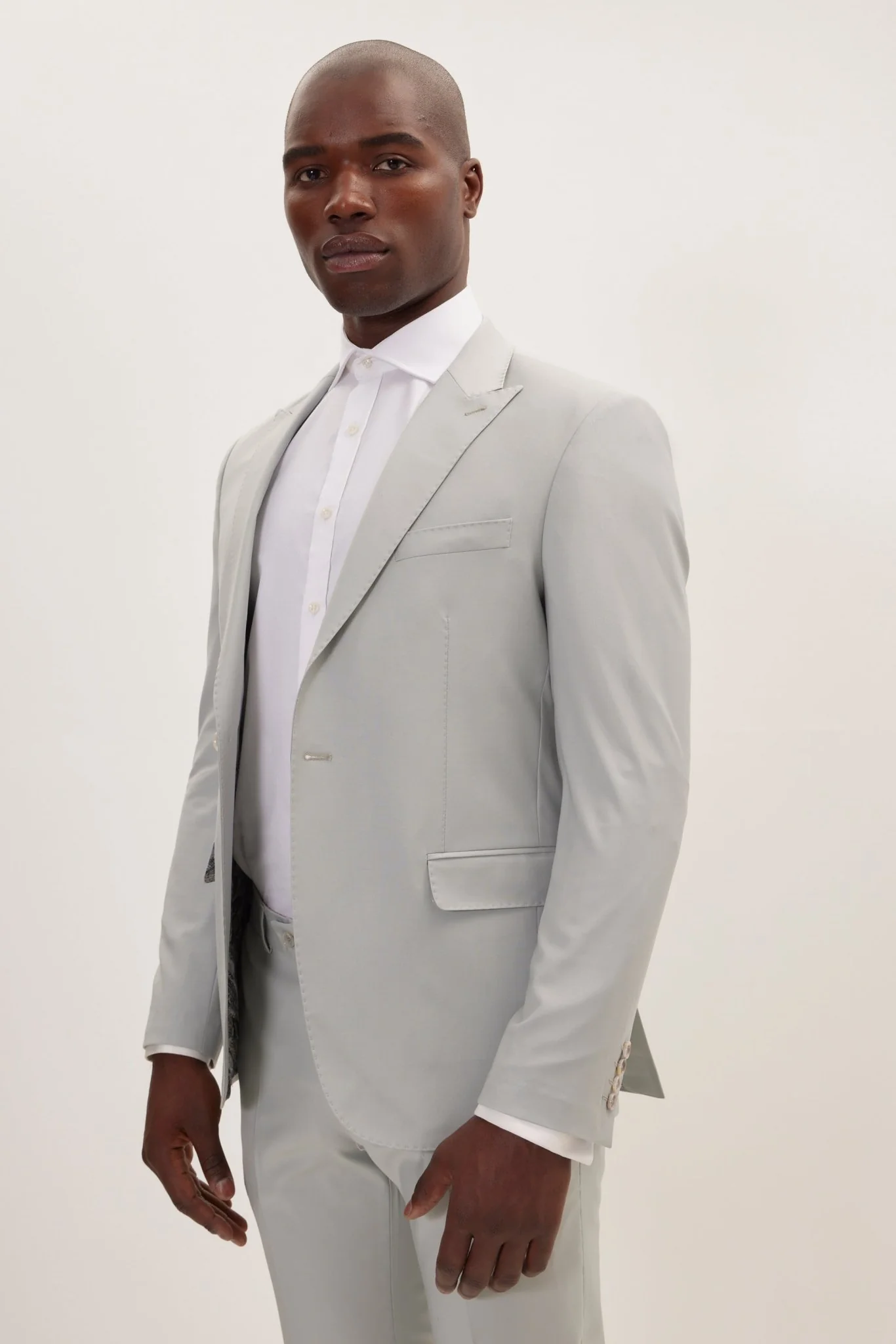 Super 120S Merino Wool Single Breasted Suit - Mint Green
