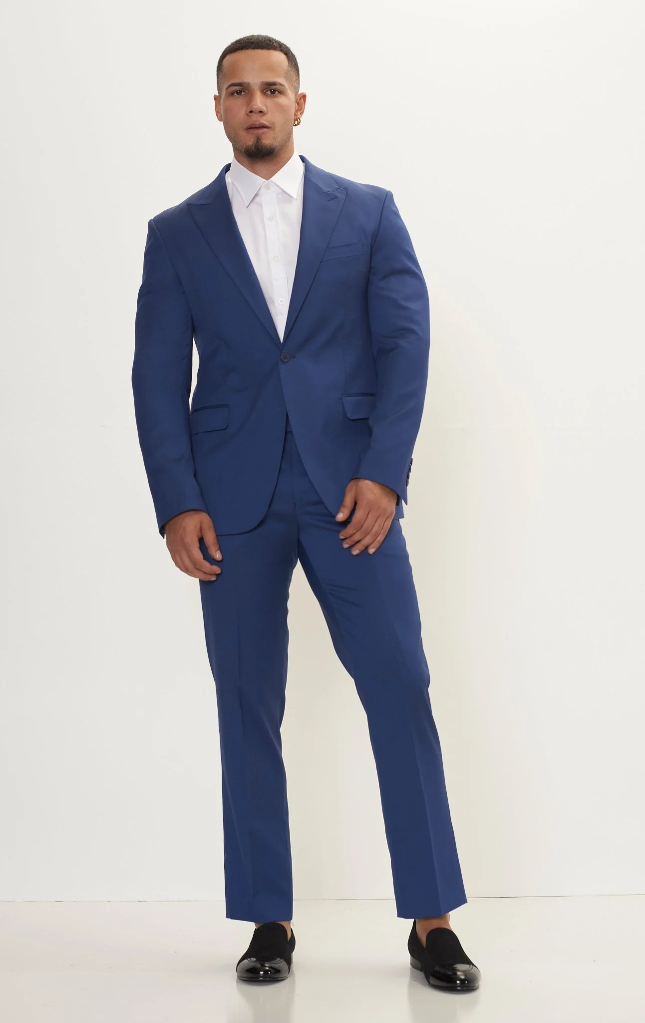 Vitale Super 110S Merino Wool Single Breasted Suit - Admiral Blue
