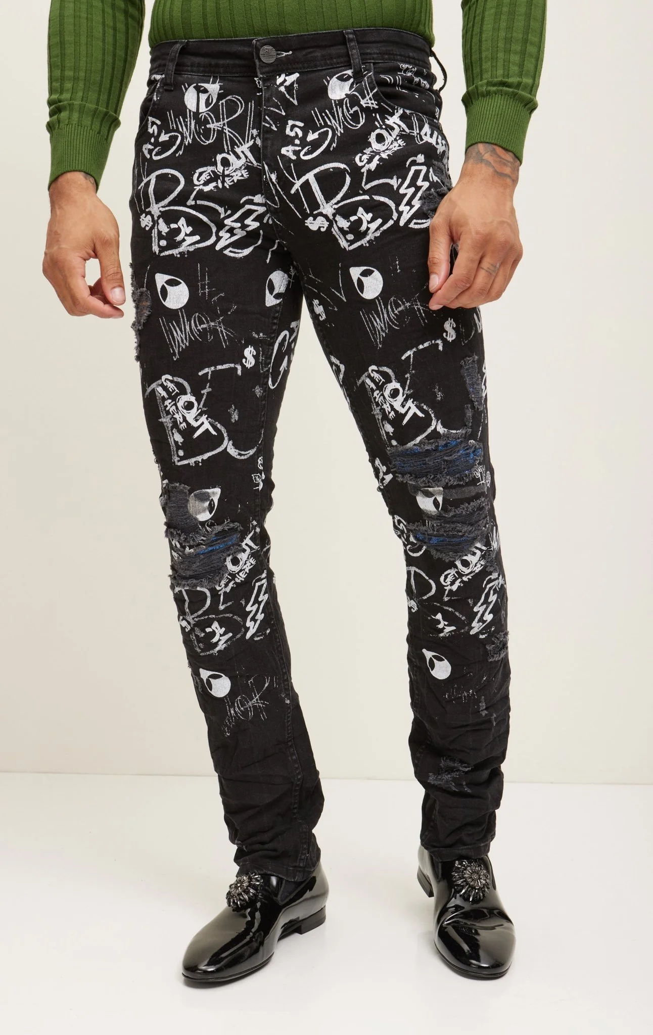 Ja Scribble Denim - Black