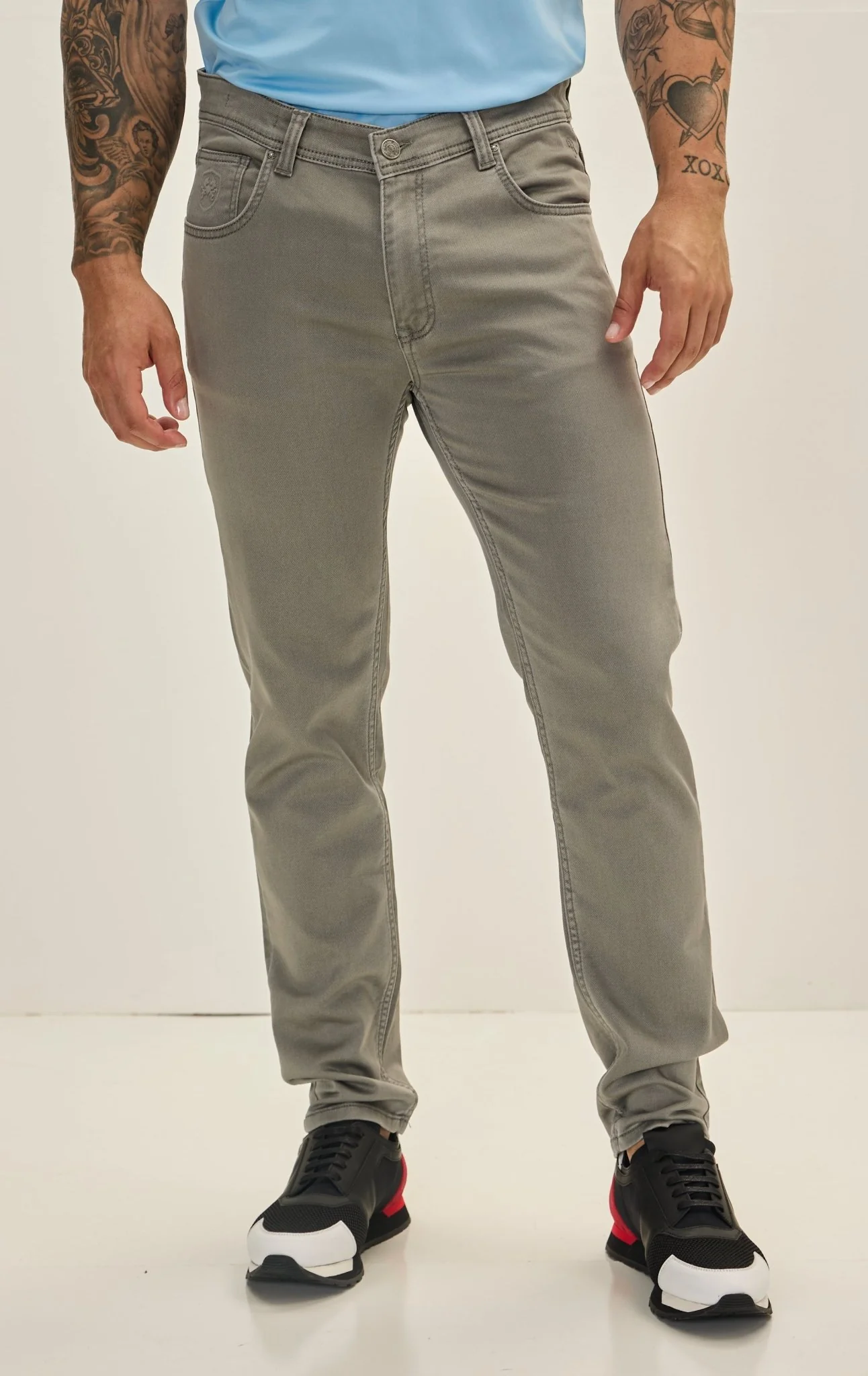 Men's Super Soft 5-pocket Style Pants - Grey