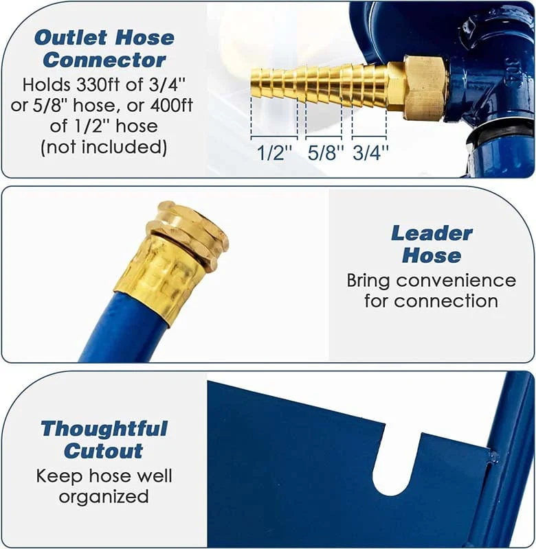 Garden Hose Reel Cart Holds 330 FT of 3/4