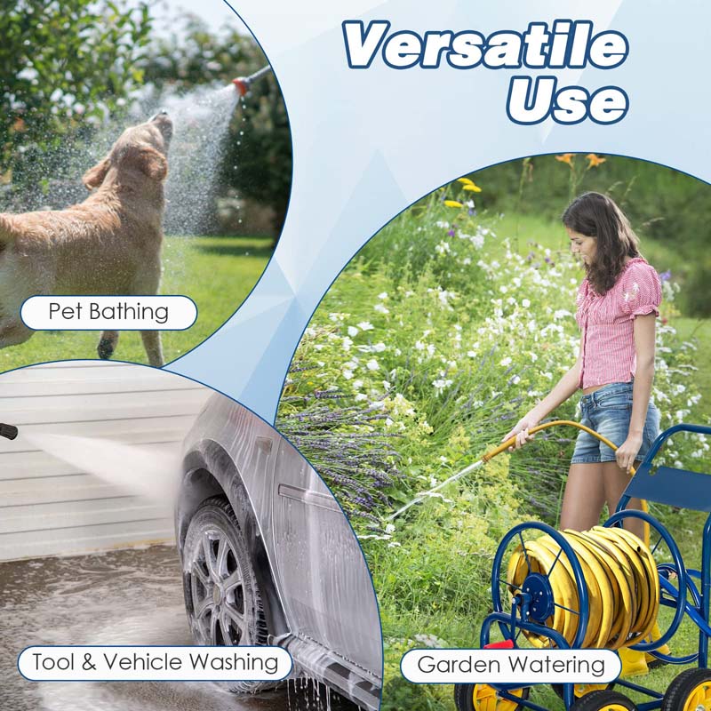 Garden Hose Reel Cart Holds 330 FT of 3/4