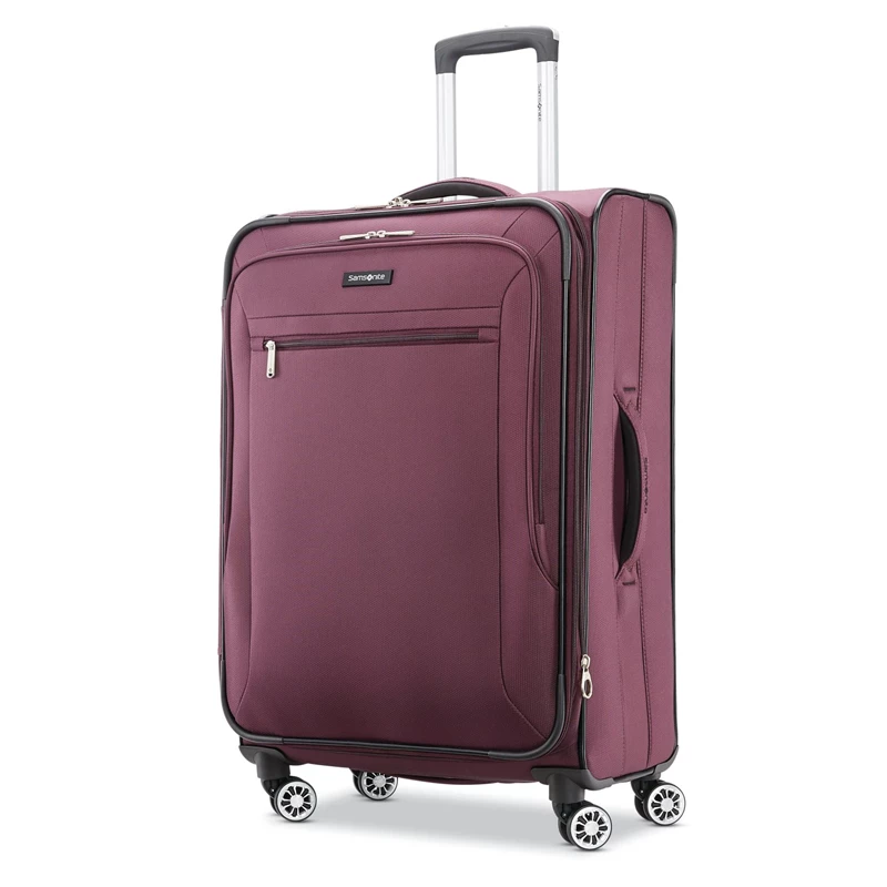 Plum Samsonite Ascella X Large Spinner Checked Luggage | 0581-YRDHK